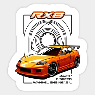 MAZDA RX 8 ORANGE Sticker